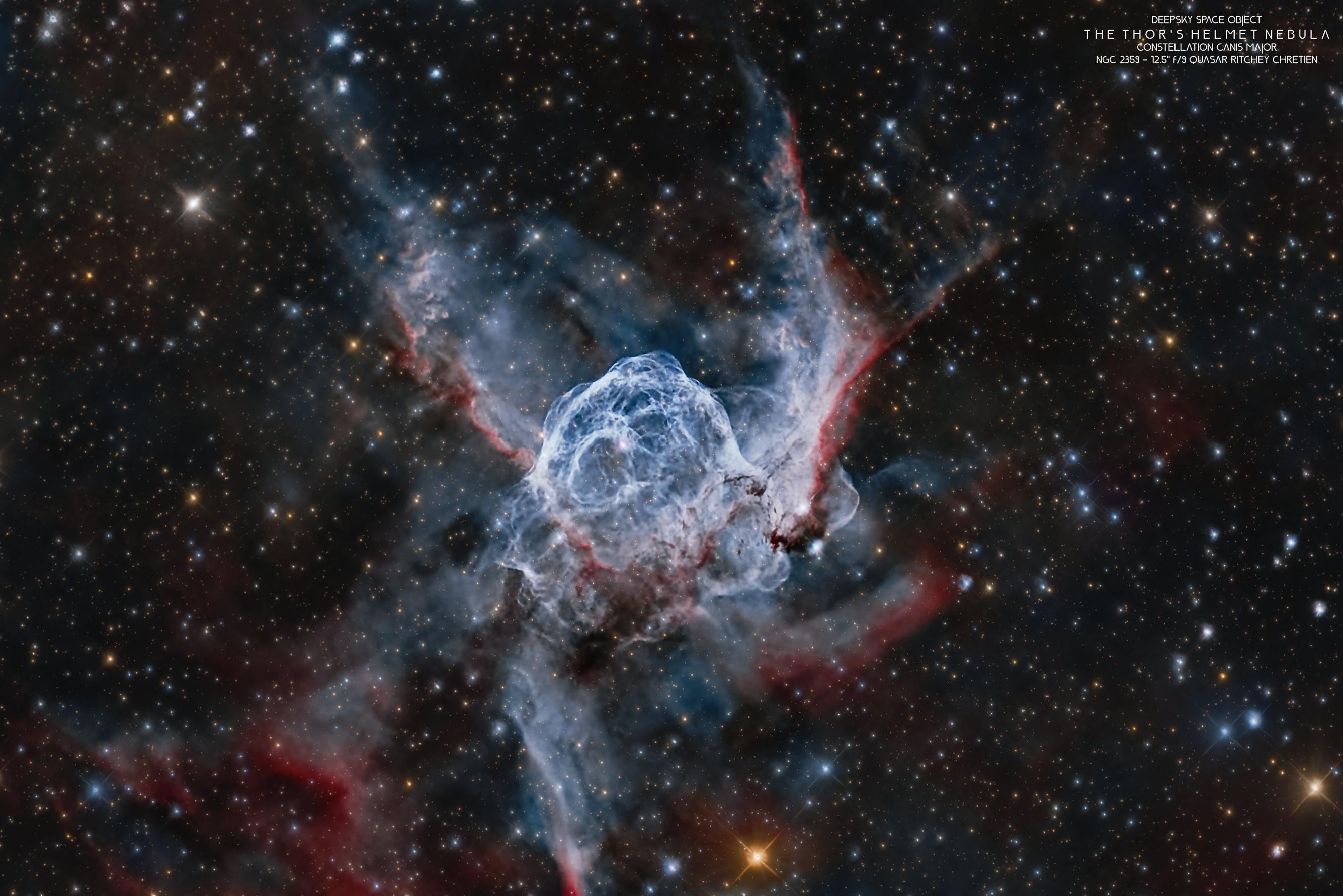 NGC2359 Thors Helm Nebel LRGBhAOIII RemoteTelescope 2860mm web2670